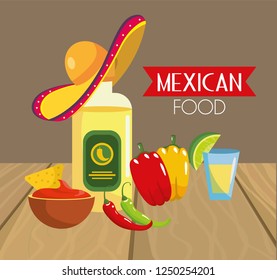 traditional mexican food with chile pepper