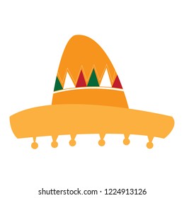 Traditional mexican hat. Cinco de mayo. Vector illustration design