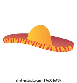 Traditional mexican hat icon. Mexican folklore - Vector