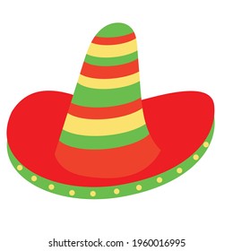 Traditional mexican hat icon. Mexican folklore - Vector