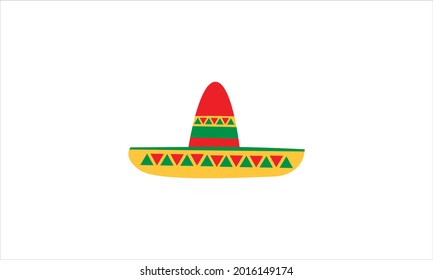 Traditional mexican hat icon logo design vector illustration symbol