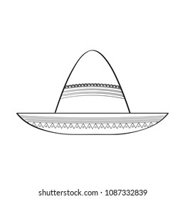 Traditional mexican hat sketch