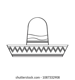 Traditional mexican hat sketch