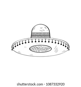 Traditional mexican hat sketch