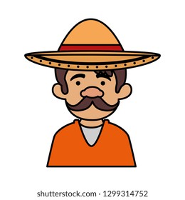 traditional mexican man with hat