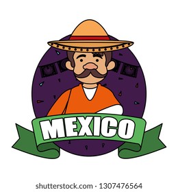 traditional mexican man with hat