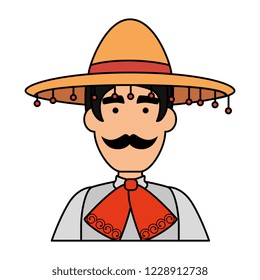 traditional mexican mariachi character