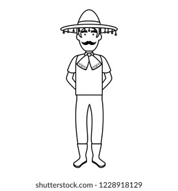 traditional mexican mariachi character