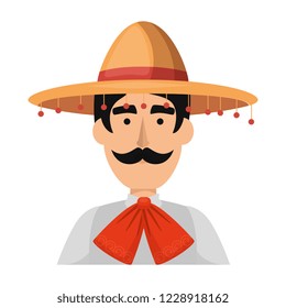 traditional mexican mariachi character
