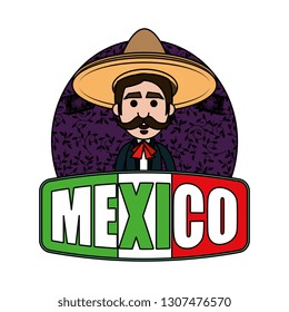 traditional mexican mariachi character