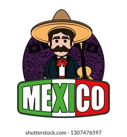 traditional mexican mariachi character