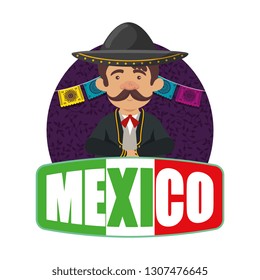 traditional mexican mariachi character