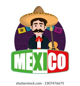 traditional mexican mariachi character