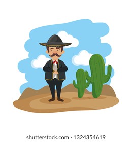 traditional mexican mariachi character
