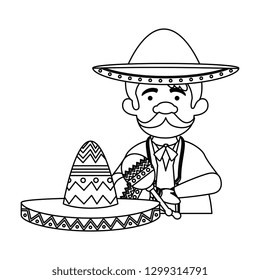 traditional mexican mariachi with maracas