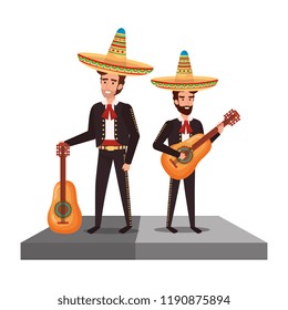 traditional mexican mariachis characters