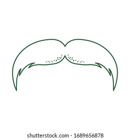 Traditional Mexican mustache. Cinco de Mayo mexican celebration vector illustration line style icon