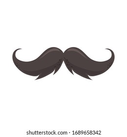 Traditional Mexican mustache. Cinco de Mayo mexican celebration vector illustration flat style icon.