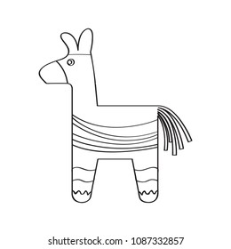 Traditional mexican pinata sketch