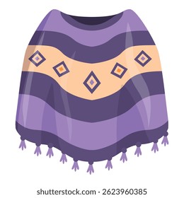 Traditional mexican poncho with colorful pattern, a vibrant and stylish garment perfect for adding a touch of mexican flair