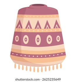 Traditional mexican poncho with geometric pattern for cinco de mayo celebration