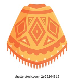 Traditional mexican poncho with geometric pattern for cinco de mayo celebration