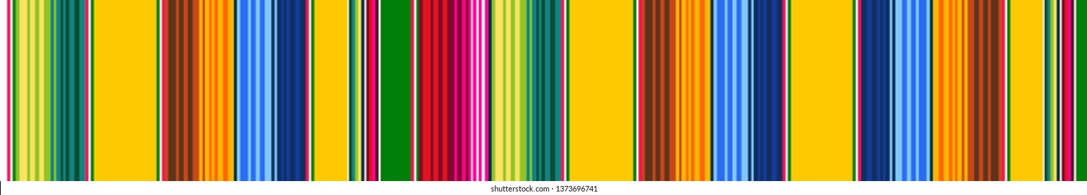 Traditional Mexican Sarape Pattern, Multicolor Stripes