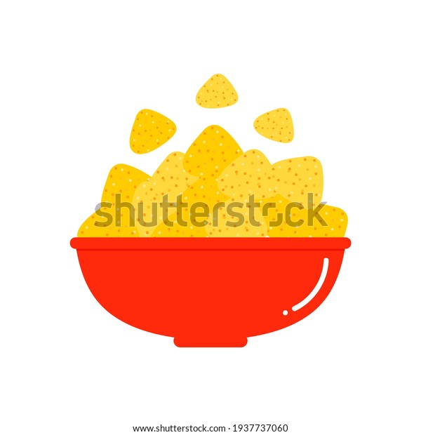 Traditional Mexican Snack Nacho Chips Tortilla Stock Vector Royalty Free Shutterstock