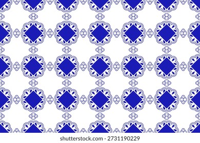 Patrón tradicional mexicano de talavera sin fisuras. Azulejo de cerámica de Puebla. Ilustración vectorial.