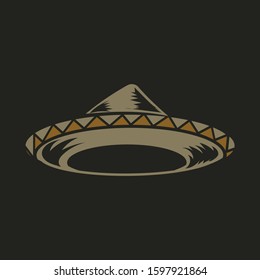traditional mexico sombrero hat vector Illustration on a white background