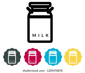 Traditional Milk Container Icon as EPS 10 File