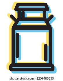 Traditional Milk Container Icon as EPS 10 File