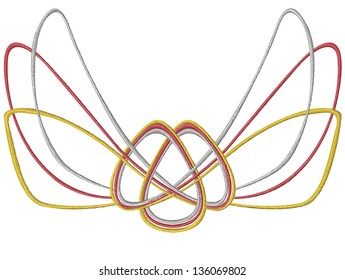 Traditional mizuhiki node, gift and card decoration element
