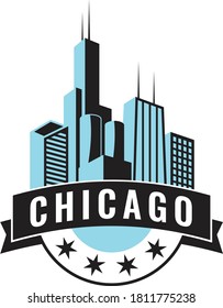 A traditional and modern looking seal to represent the Windy City. 