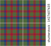 The Traditional Modern Tartan of the Scottish Clan Shaw Green. Seamless pattern for fabric, kilts, skirts, plaids