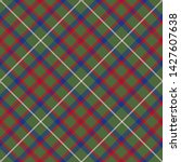 The Traditional Modern Tartan of the Scottish Clan Shaw Green. Seamless pattern for fabric, kilts, skirts, plaids. Diagonal cell