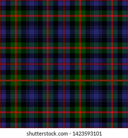 The Traditional Modern Tartan of the Scottish Clan Murray of Atholl. Seamless pattern for fabric, kilts, skirts, plaids