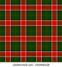 The Traditional Modern Tartan of the Scottish Clan Pollock. Seamless pattern for fabric, kilts, skirts, plaids