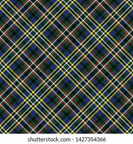 The Traditional Modern Tartan of the Scottish Clan Scott Brown. Seamless pattern for fabric, kilts, skirts, plaids. Diagonal cell