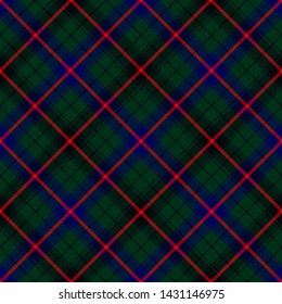 Traditional Modern Tartan of Scottish Clan Davidson. Seamless pattern for fabric, kilts, skirts, plaids