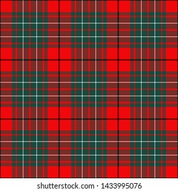 Traditional Modern Tartan of Scottish Clan Cumming. Seamless pattern for fabric, kilts, skirts, plaids