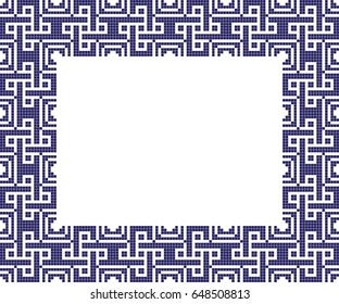 Traditional Moldavian folk art knitted embroidery pattern. 