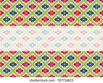 Traditional Moldavian folk art knitted embroidery pattern. 