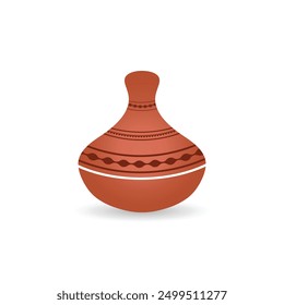 Traditional Moroccan steam food tajine vector icon