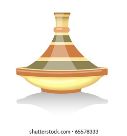 Traditional Moroccan tagine. EPS10 vector format.