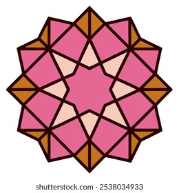 Traditional Mosaic Islamic Tiles: A beautifully arranged mosaic Islamic pattern that reflects the rich heritage of Islamic art. Perfect for architectural designs, interior decor.