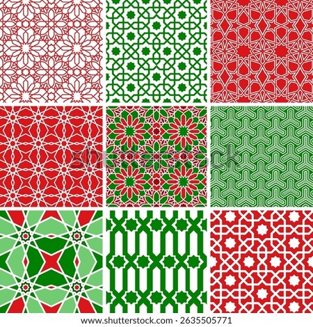 Traditional Motif of Oman Seamless Pattern Background	