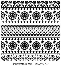 Traditional motifs seamless pattern design vector background. illustration of aztec seamless pattern texture template element