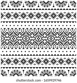 Traditionelle Motive nahtlos Muster Design Vektorillustration Hintergrund. Illustration eines nahtlosen Musterstromelements von aztec