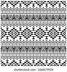 Traditional Motifs seamless pattern design vector. Illustration of Tribal aztec pattern template element